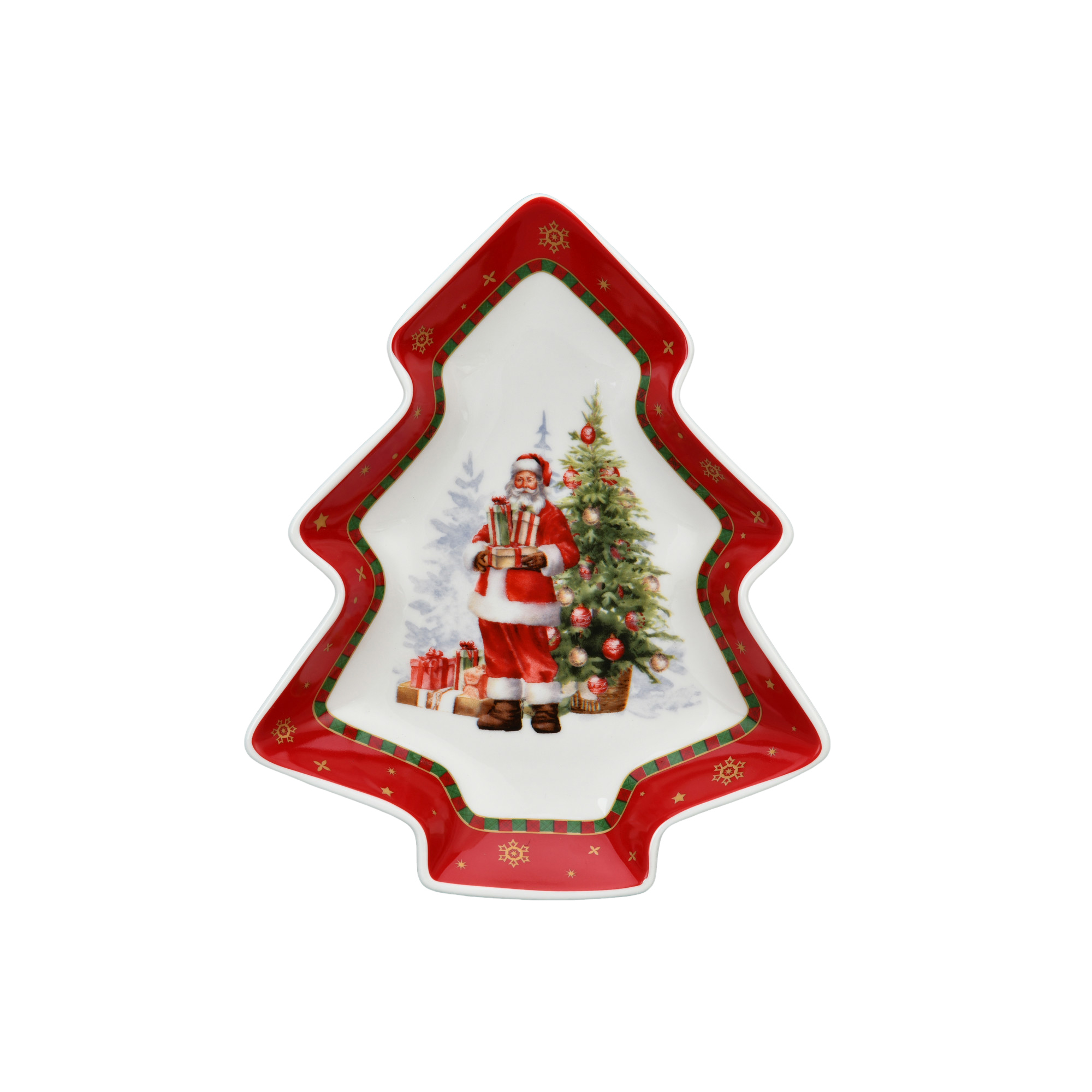 Santa's Gift Season 7.5'' Tree Shape Plate