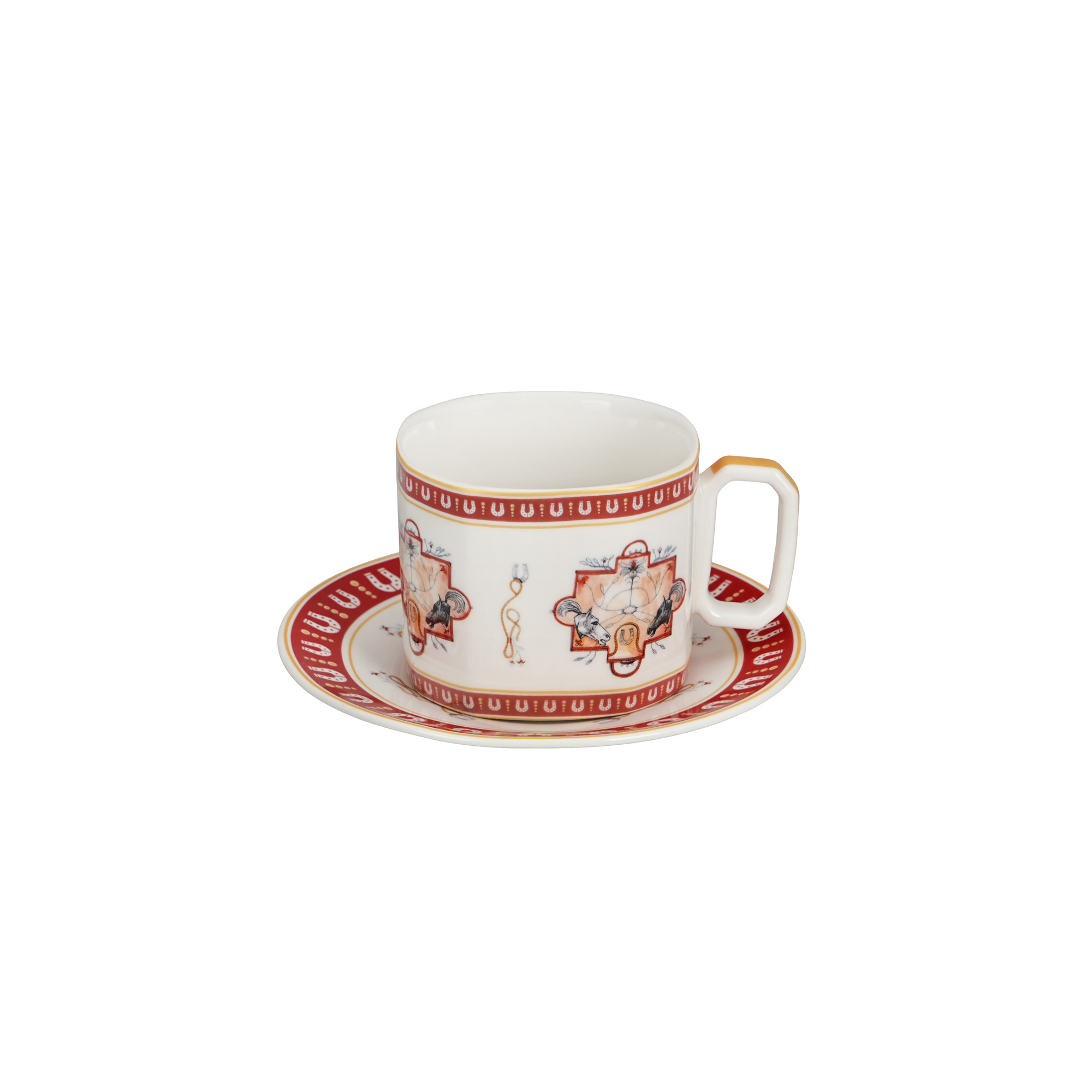 Oriental Horse 250ml Cup & Saucer